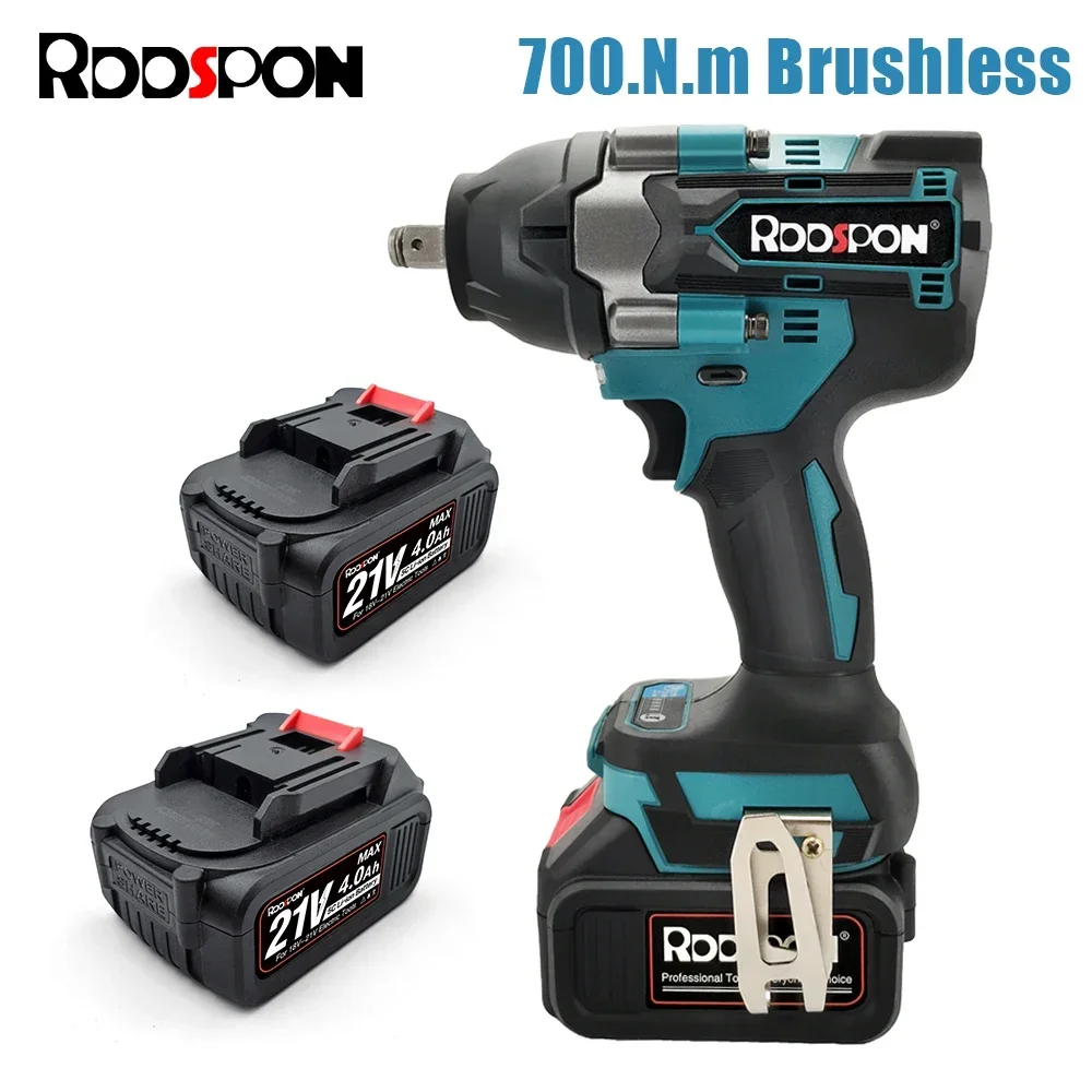 

True 700N.m Torque Brushless Electric Impact Wrench 1/2" Cordless Wrench Car Repair Power Tool For Makita Battery