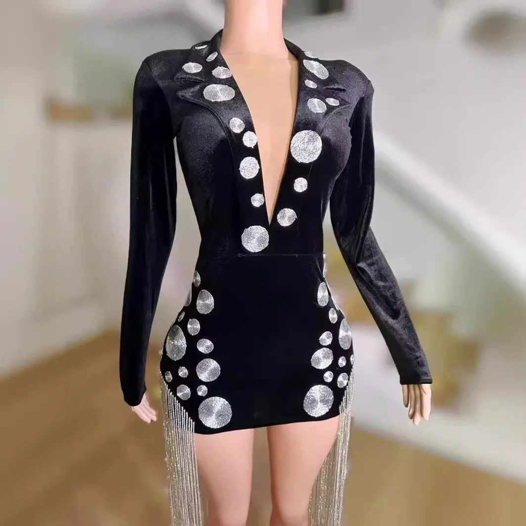 นักร้องเวทีเซ็กซี่กํามะหยี่ชุดมินิวันเกิดชุดราตรี Vestidos De Noche Elegantes Vestidos De Fiesta GradParty Dresses