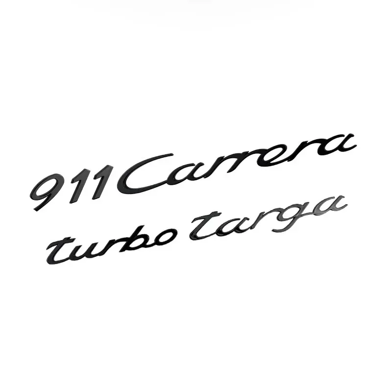 For Porsche Turbo/GTS/Macan/Panamera/BoxsterPorsche 3D ABS golden Car Rear Trunk Emblem Creative Decoration Sticker Letters Logo