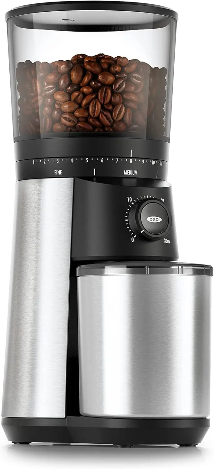

Automatic Coffee Grinder with Stainless Steel Burrs, 15 Settings for Espresso to Cold Brew