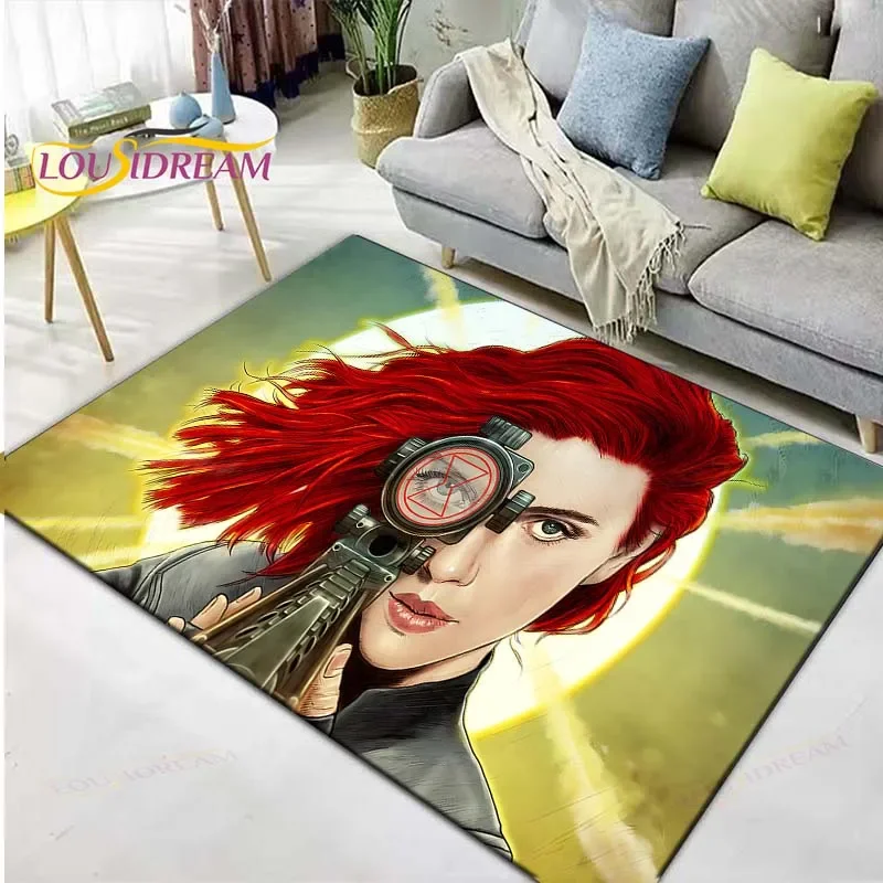 

Популярный ковер с рисунком Marvel «Черная вдова», уличный ковер, нескользящий ковер, декор для спальни, ковер для детей, роскошный подарок на день рождения