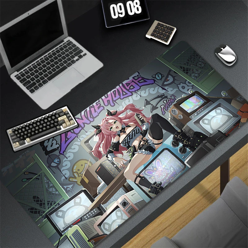 Computer Gaming Accessories HD Mousepad Office PC Z-zenless Zone Zero Mouse Pad Keyboard Pad Desk Decoracion Cute Anime Desk Mat