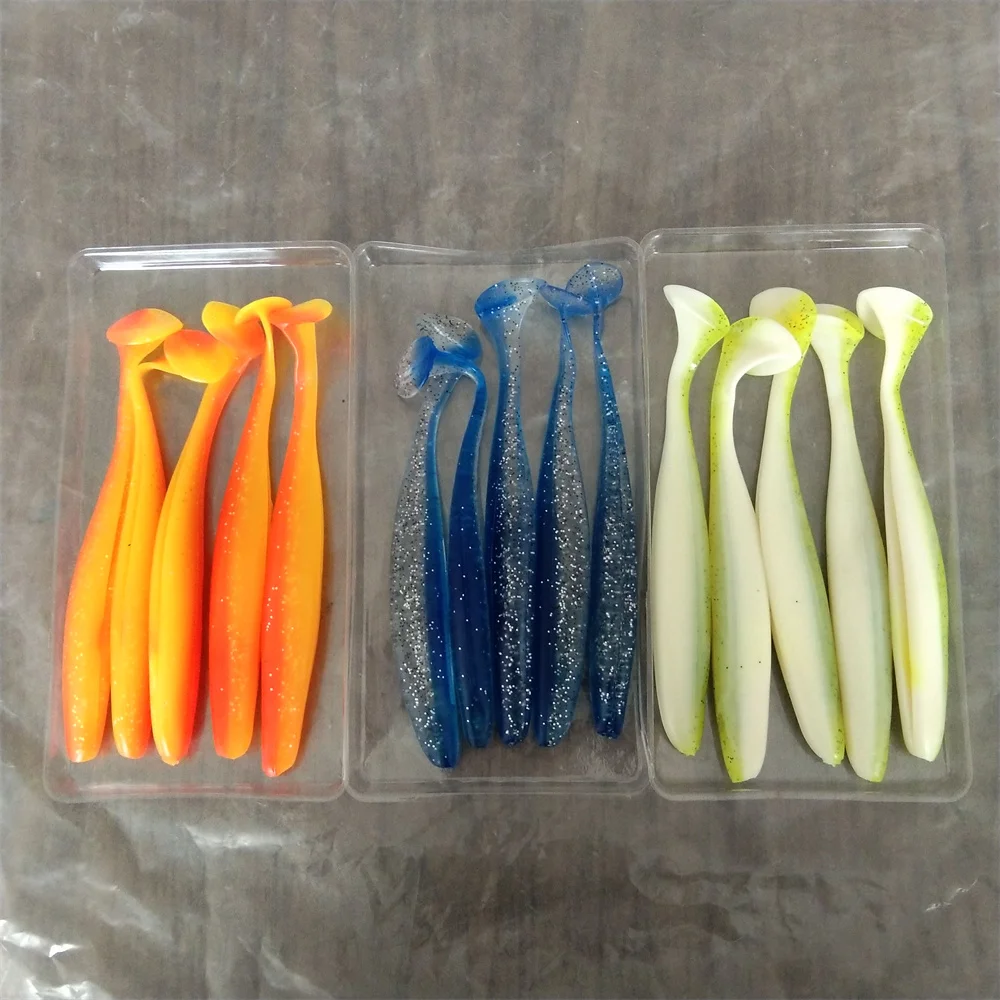 15pcs 12cm 9.2g yellow blue orange color soft lure silicon bait shad lure fishing soft bait Fishing tackle for fishing