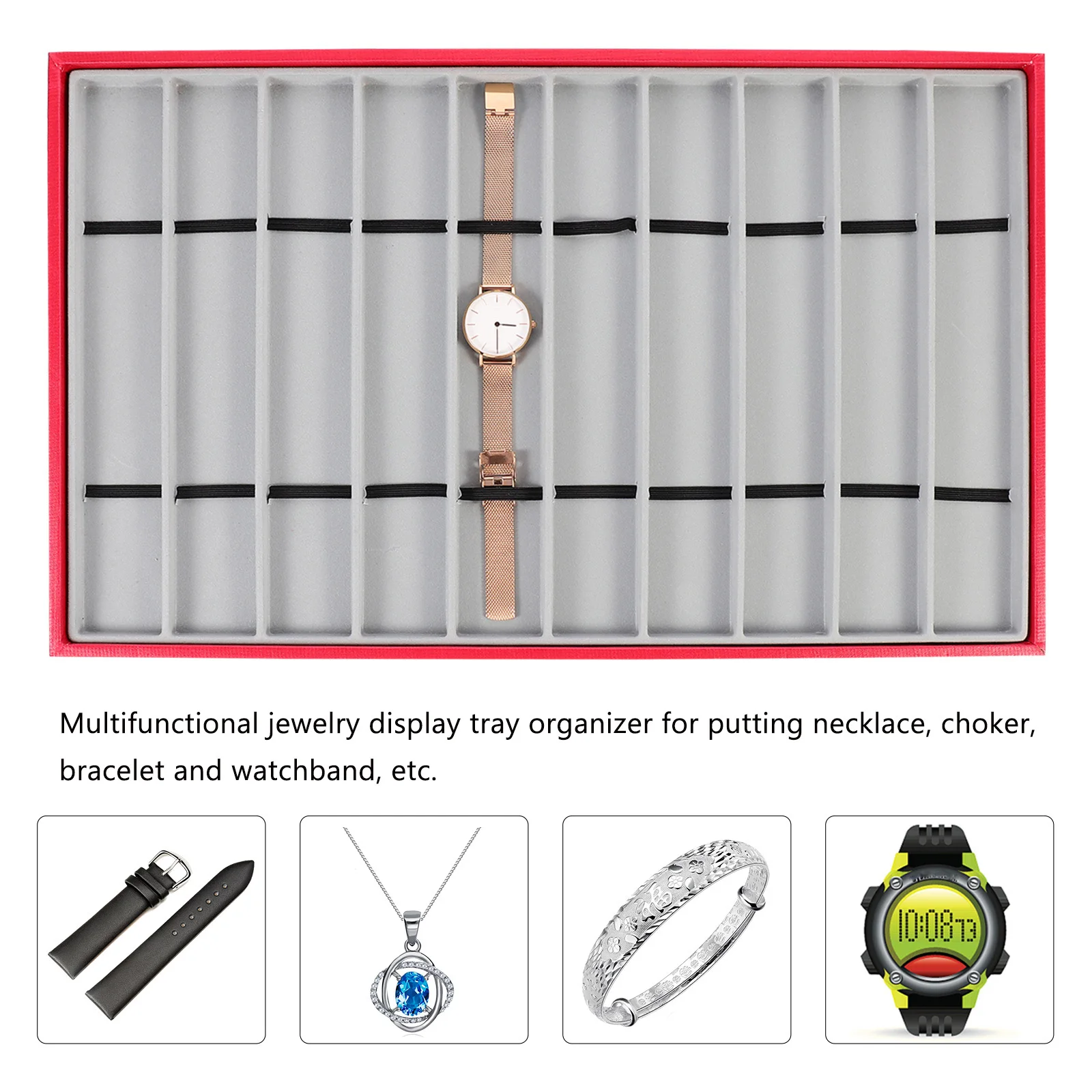 

10 Slots Watch Display Tray High Quality Organizer for Watches Necklaces Bracelets Jewelry Storage Stand Watch Case