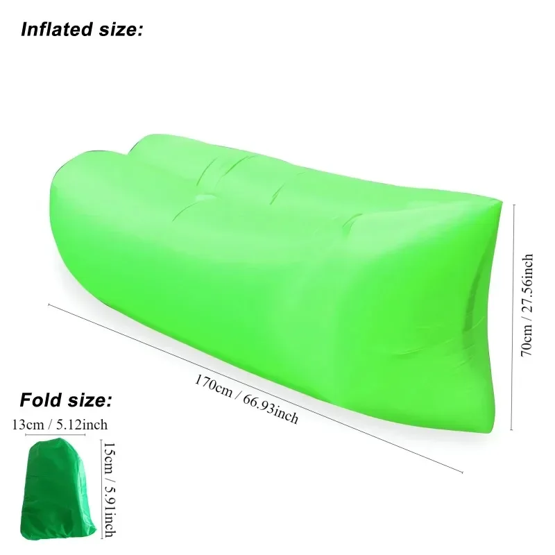 Outdoor Inflatable Beach Seven Point Sofa MeshRed Inflatable Lazy Sofa Bag Portable Camping Sofa Mattress Music Festival Lounger