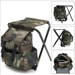 Portable Folding Fishing Chair Bag Fishing Backpack Chair Stool Wear-resistantv for Outdoor Hunting Climbing Camping Equipment