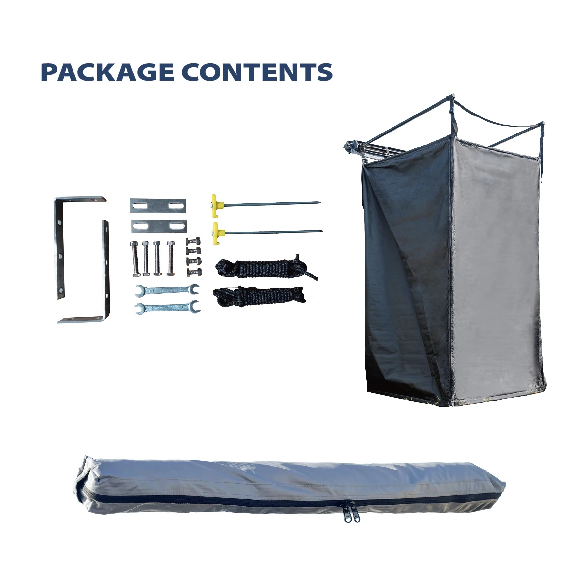 Awnlux Outdoor Overland Bathroom Tent Sun Car Side Camping Vehicle System Shower Tent Room For Truck Van view 6