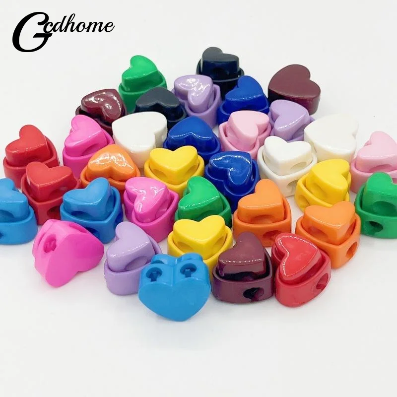 Double Hole Cord Lock Plastic End Stopper Spring for Drawstring Accessories 5Pcs Assorted Colors Craft Sewing Supplies