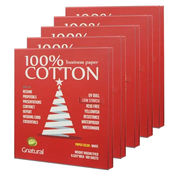 90gsm 100% cotton paper Lette size white color watermark waterproof 500 sheets MCYT003