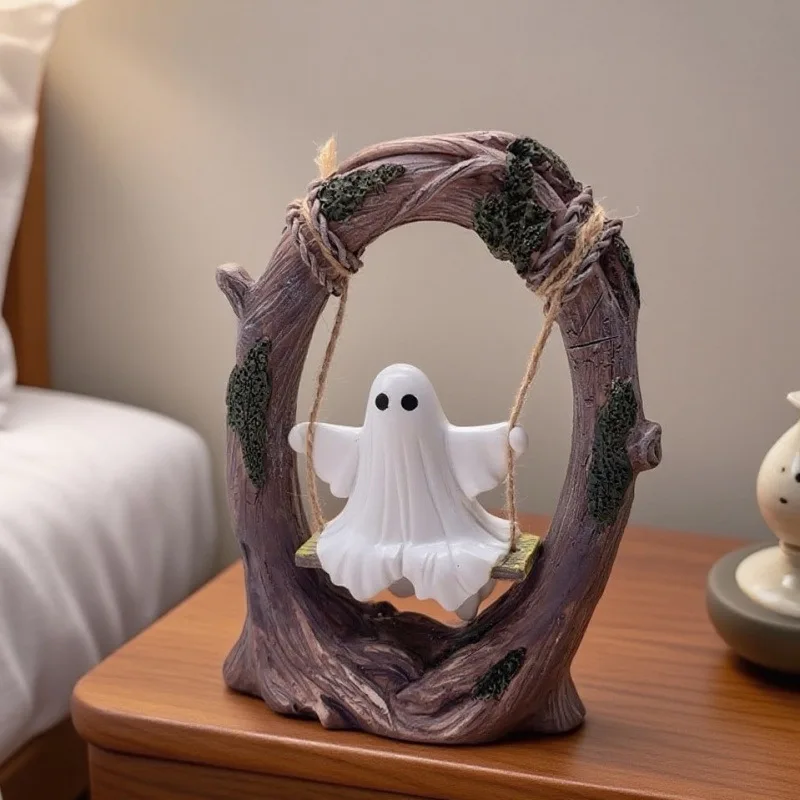 

Halloween Swing Ghost Desk Ornament for Home Decoration Halloween Gifts