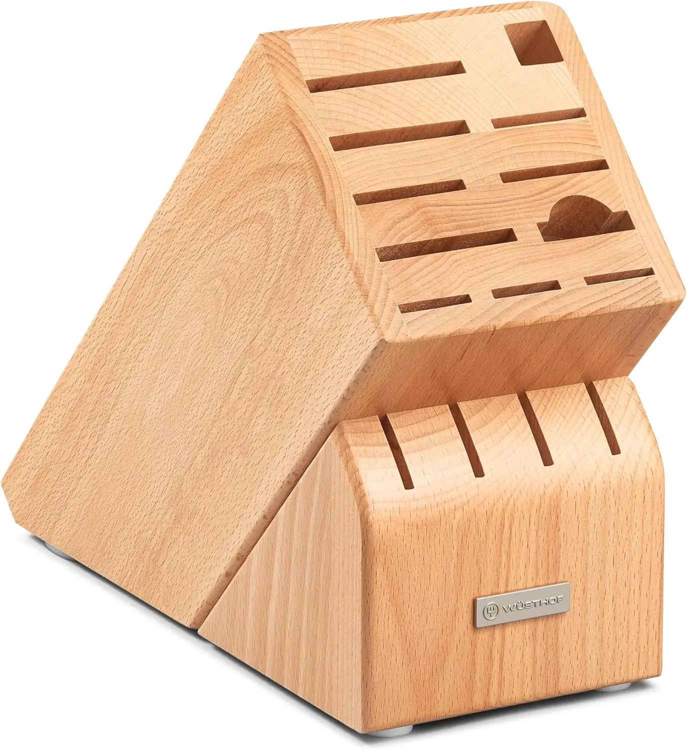 

15-Slot Natural Wood Knife Storage Block