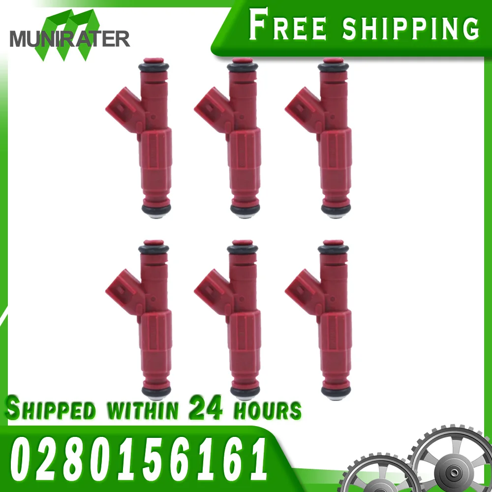 

0280156161 12-hole Fuel Injector Set 6Pcs Fit For Jeep Wrangler Ford