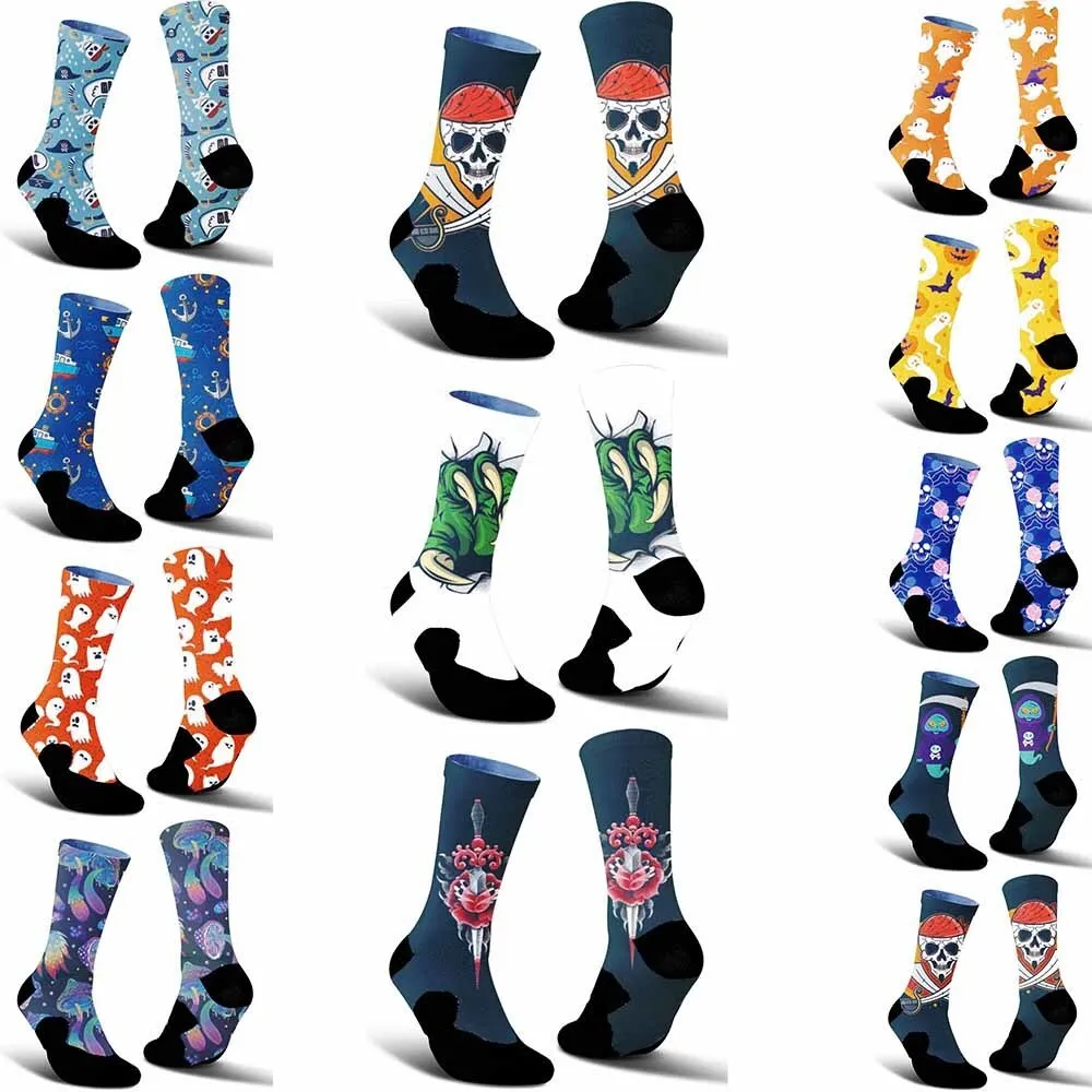 

Fashionable and colorful mushroom patterned cycling socks, breathable, highly elastic,sweat absorbing,suitable as a cycling gift