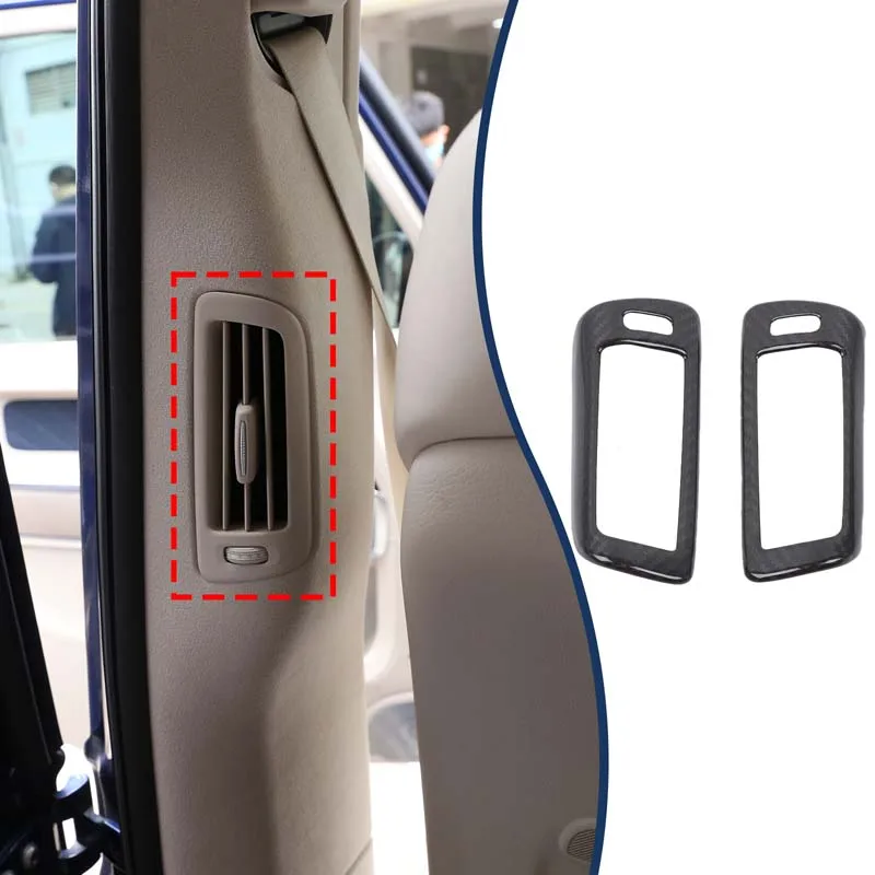 B Pillar Air Vent Frame Trim Sticker Real Carbon Fiber B Column Air Outlet Frame Decor For Mercedes Benz G Class W464 2019-2026