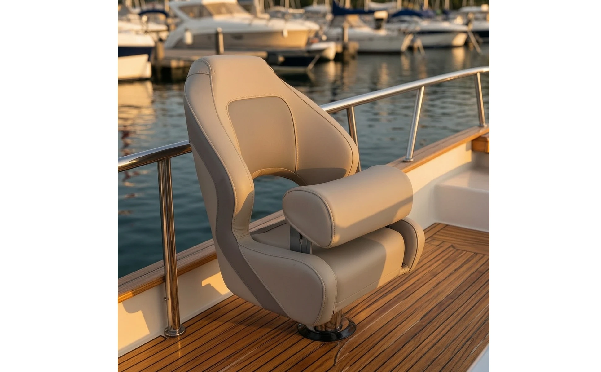 Helm Seat Marine Grade Boat Seat with Side Support Captain's Chair Heavy Duty Furniture Resistant for Yachts Helm Seat Marine Grade Boat Seat with Side Support Captain's Chair Heavy Duty Furniture Resistant for Yachts