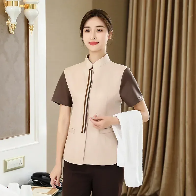 Costume Cleaning Pedicure Clothes Work Dishwasher Top Hotel Housekeeping Shirt Ladies Staff Restaurant Women's Waiter Uniforms