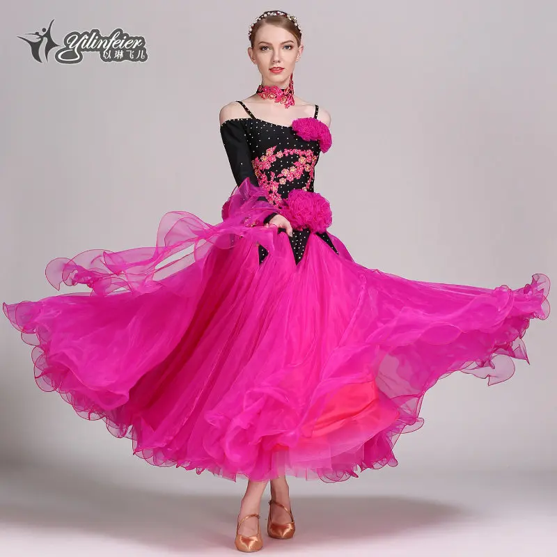 

2026 Woman New Modern Dance Dress Performance Costumes Ballroom Dance Competition Diamond Performance Dress 227