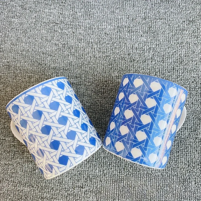 Ceramic Trendy Couple Cups Breakfast Milk Cups Home Coffee Mugs Gift Water Mugs