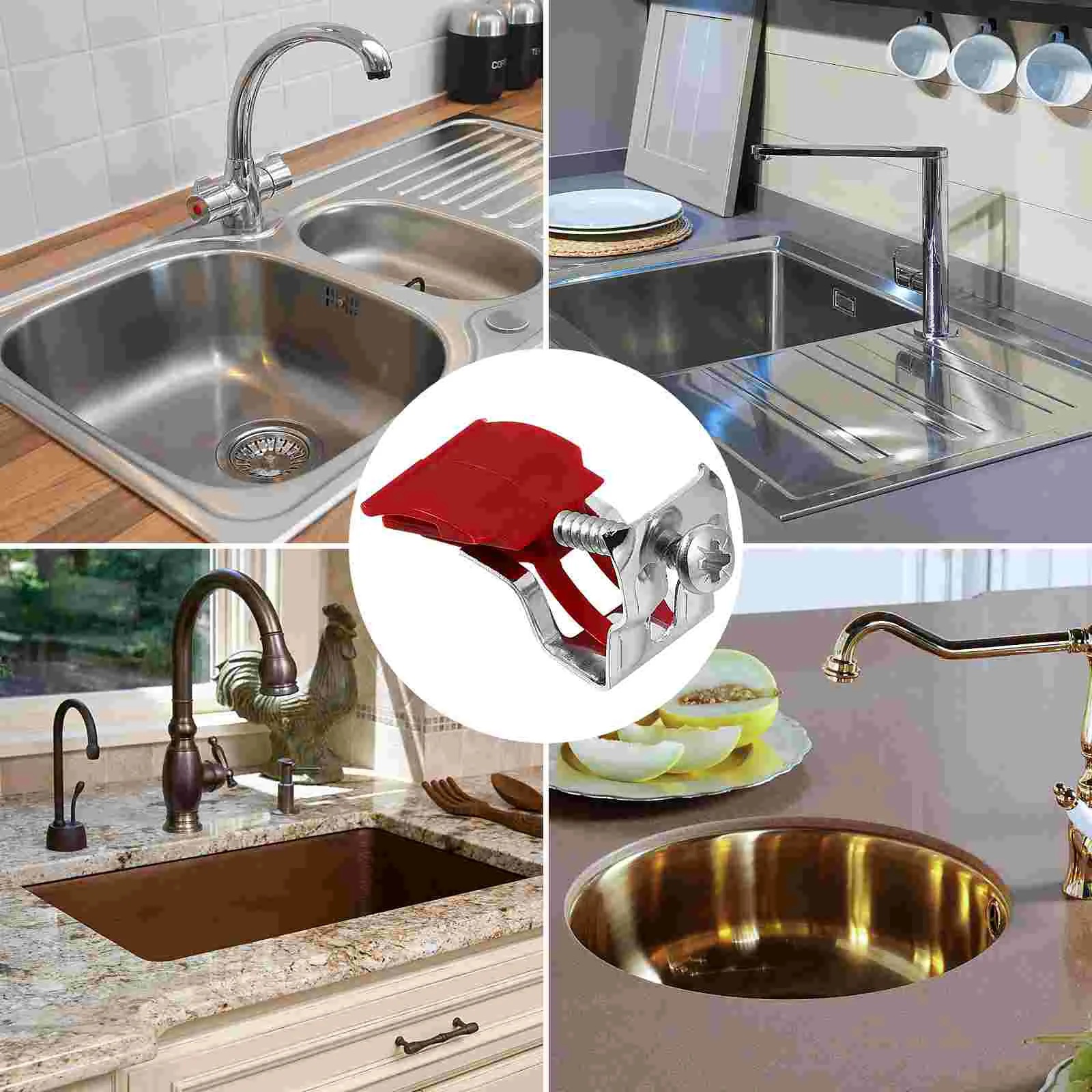 Clips de montaje para fregadero, abrazaderas fijas para cocina, ajuste para lavabo, 450x250x200cm, 10 Uds.