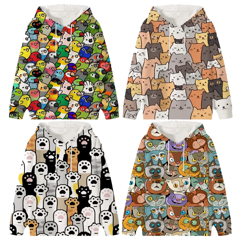 

Neko Atsume Cat Baby Boys Girls Clothing Hoodie Sweatshirts 3-14 Years Children Cartoon Tops Girl Clothes Boy Pullovers