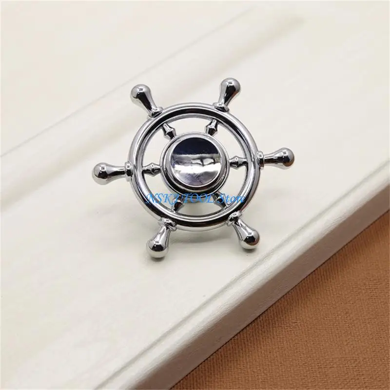 L8RC Zincs Alloy Dressers Knob Rotating Wheel Cabinet Door Handle Wardrobe Pulls