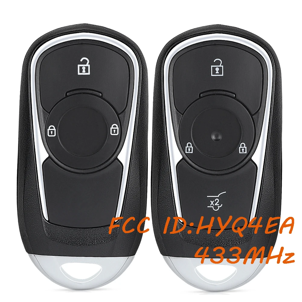 KEYECU HYQ4EA porte-clés à distance pour Opel Astra K Insignia 2016 2017 2018 2019 2020 2021 2022 13508410 13511627 433MHz 2/ 3 boutons