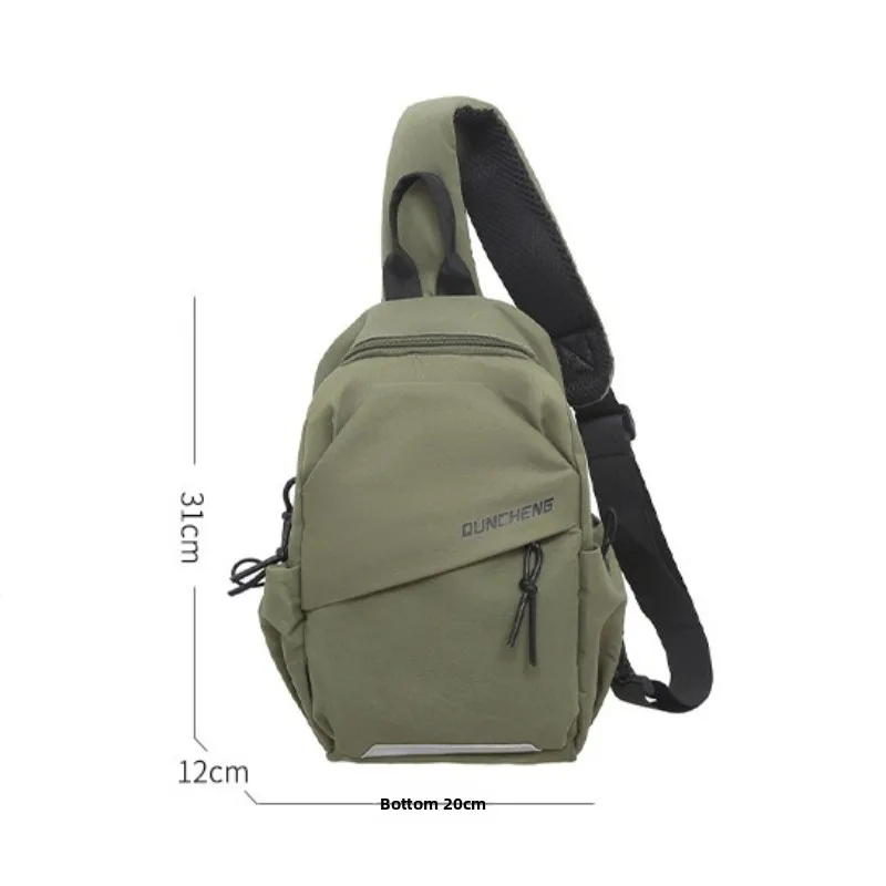 

Solid Color Portable Shoulder Bag, Men's Crossbody Bags, Unisex, Sports Style Small Chest Bag, Suitable for Hiking and Cycling