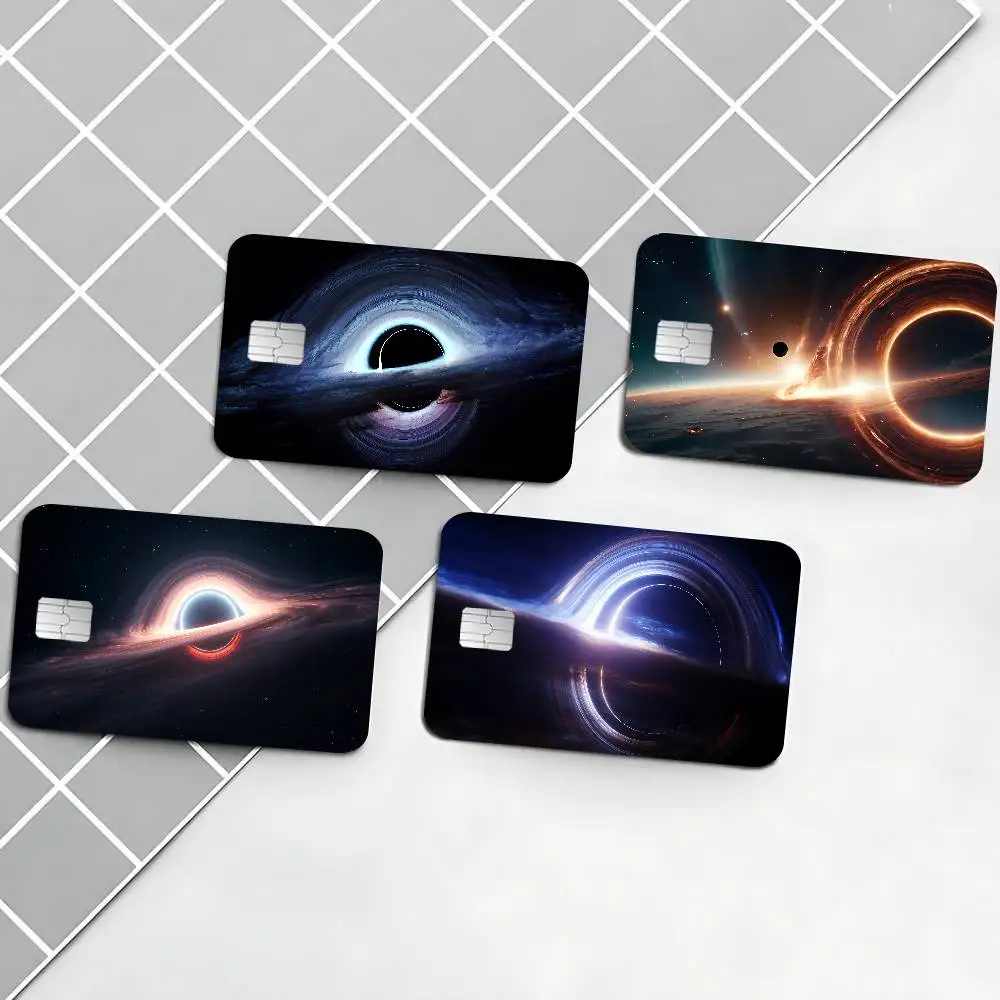 Cosmic Black Hole Anime Spend or Save Funny Shell On Off Ultra Thin No Fade Sticker Skin Cover Film for Debit Credit Card