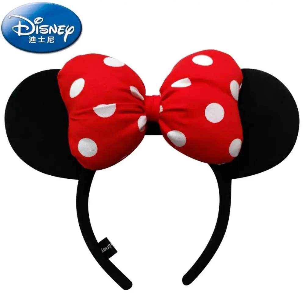 1pc Disney Officially Licensed Disneyland Minnies Earrings Headband Mouse Ears For Women Cute Cartoon Earrings Head