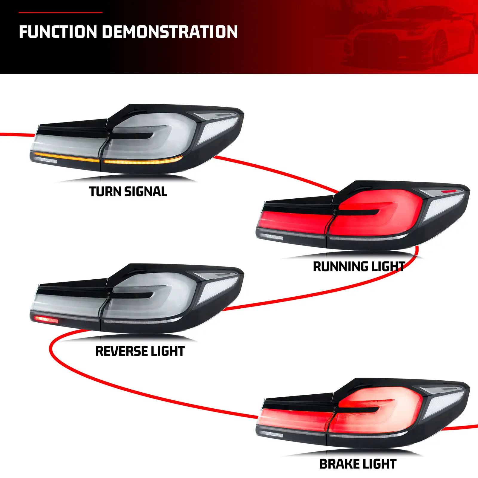 LED Tail Lights for BMW G30 F90 M5 5-Series 2017-2020 Sequential Turn Signal Blue Start-up Animation Rear Lamps Assembly