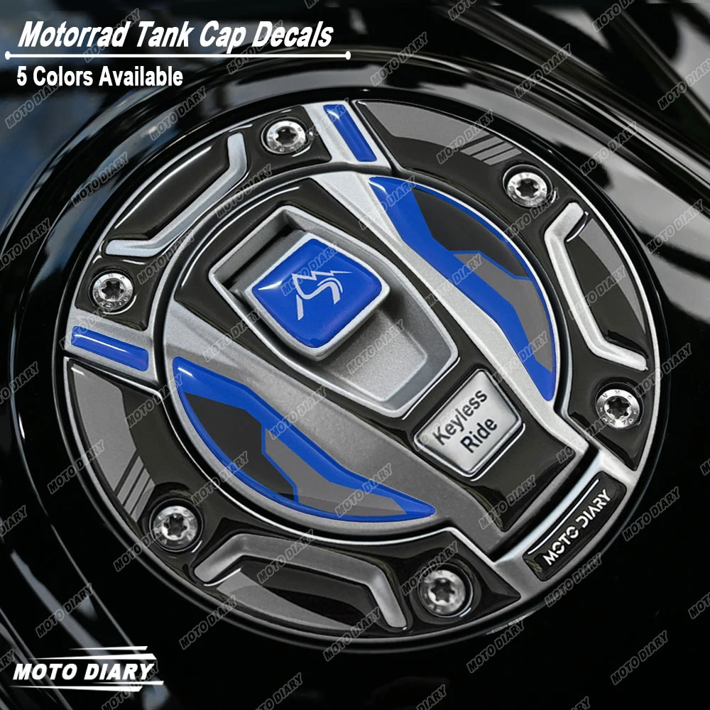 Motorcycle Fuel Tank Cap Sticker 3D Resin Motorrad Tank Protection Decals For R 1250 GS R1200GS Adv Adventure Triple Black