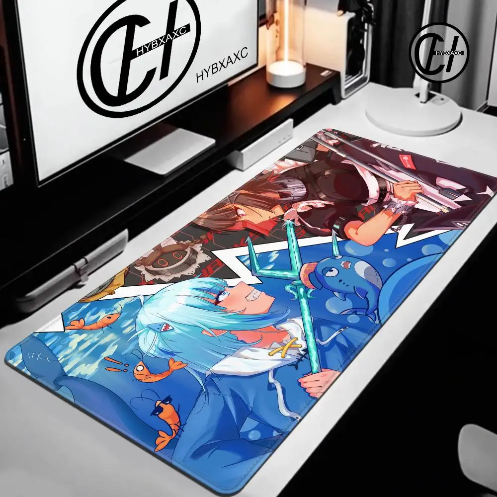 1200x600 Gawr Gura Hololive Anime Girl teclado mouse pad Gaming mousepad Speed Desk Mat Laptop Gaming Mats For Office Desk Acces