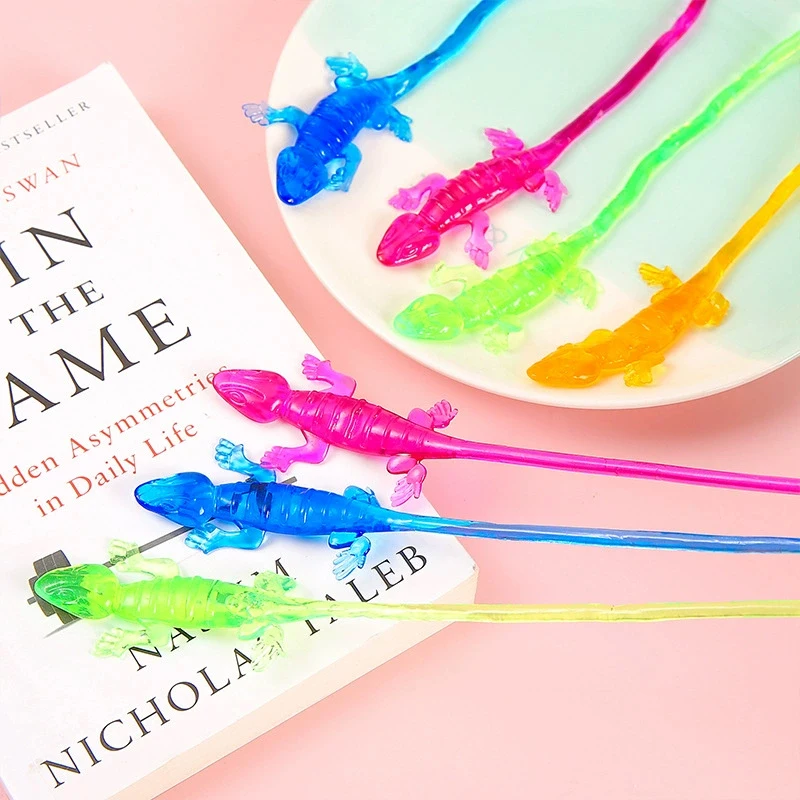

30 Pieces Of Sticky Gecko Toys Children's Goodie Bag Stuffing, Elastic Lizard Toys, Classroom Rewards Birthday Party Supplies