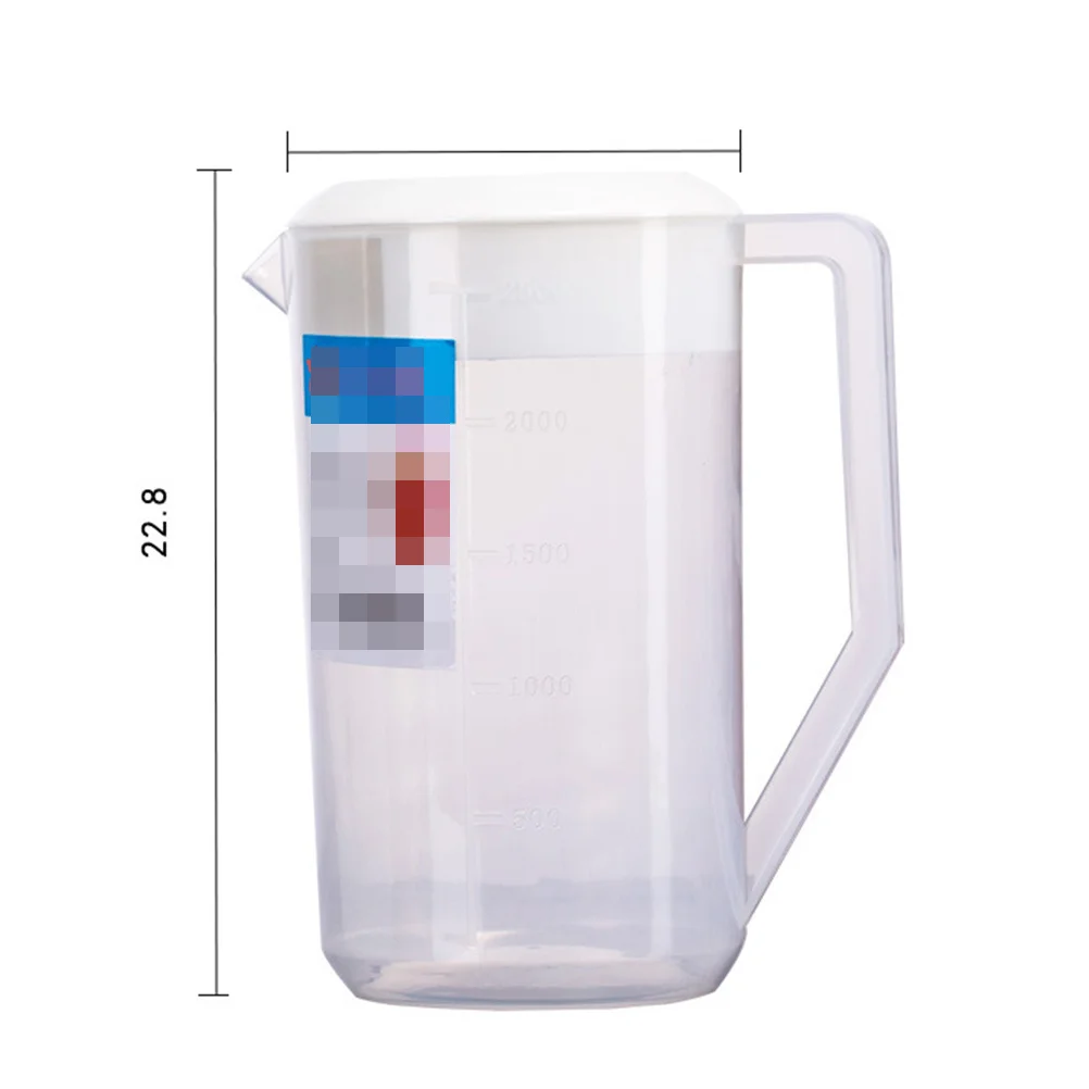

2500Ml Cold Water Pitcher Food Safe Plastic Beverage Jug Heat Resistant Bpa Free Large Capacity for Juice Tea Coffee Iced Drinks