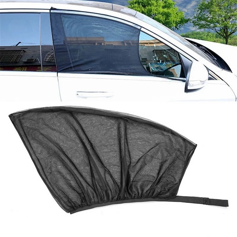 2Pcs Car Anti-Ultraviolet Window Sunshade Net Window Insect-Proof Mosquito Sunshade Net Curtain For Car SUV MPV