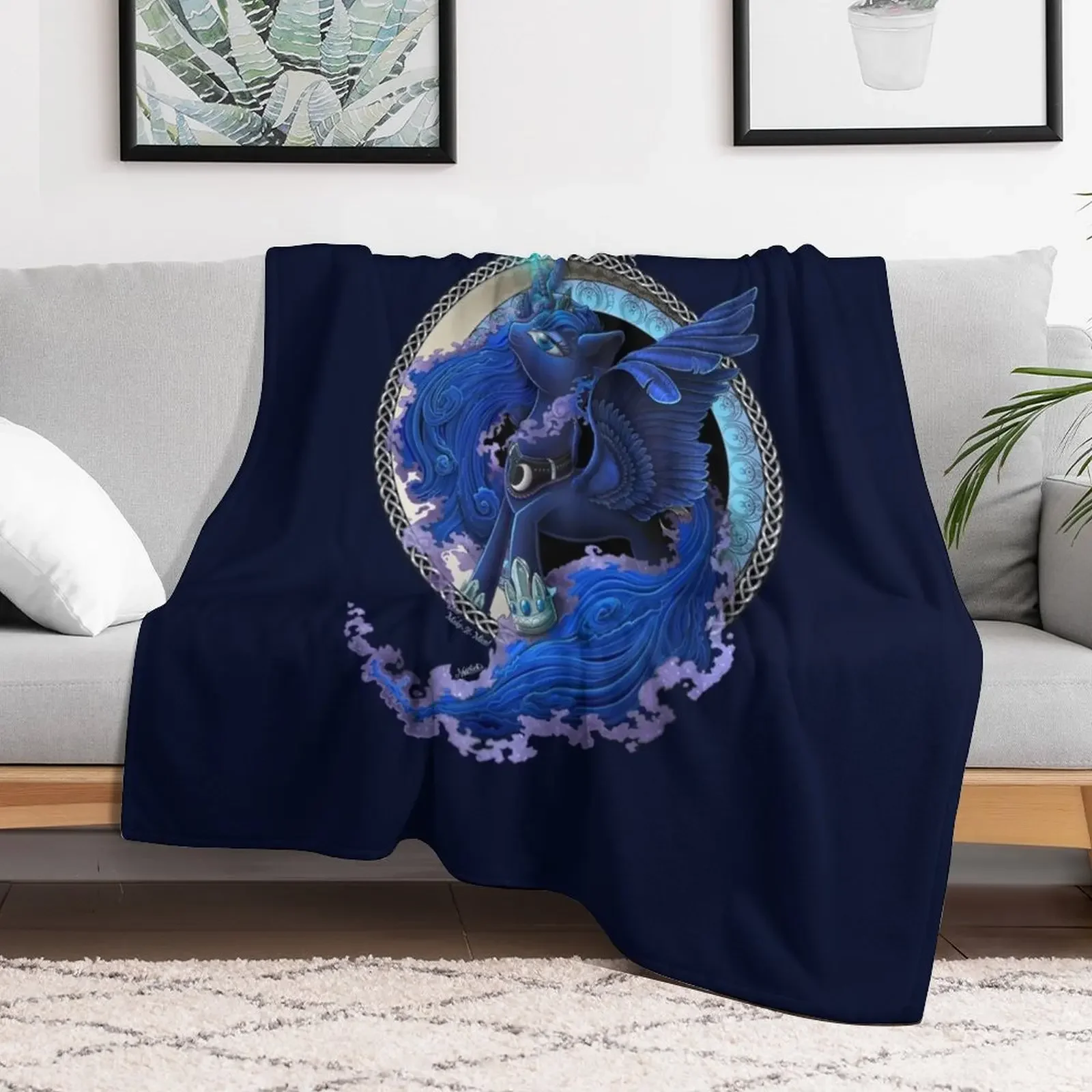 Let The Moon Shine! Throw Blanket manga Camping Blankets