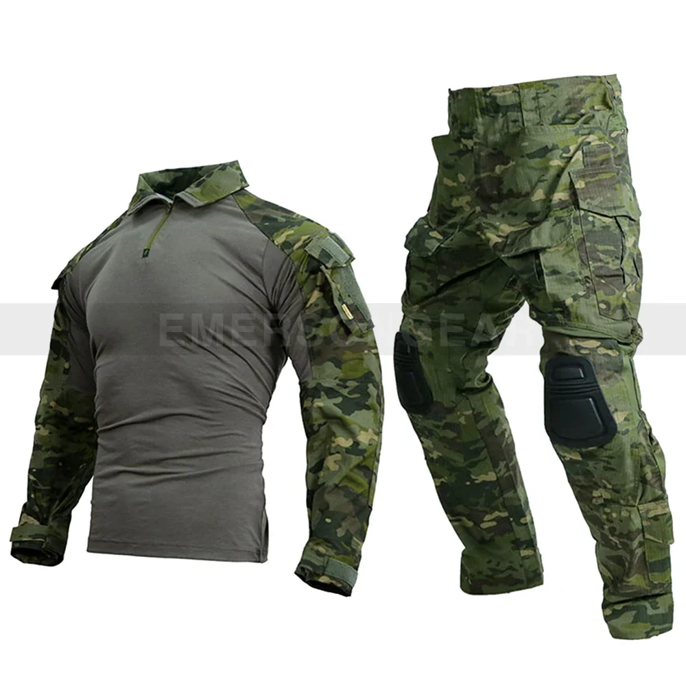 Emersongear G3 Combat Uniform Set 2019 Upgrade Ver. Mens Suit Shirts Pants Tops Duty Cargo Trousers Outdoor Hunting Camping MCTP