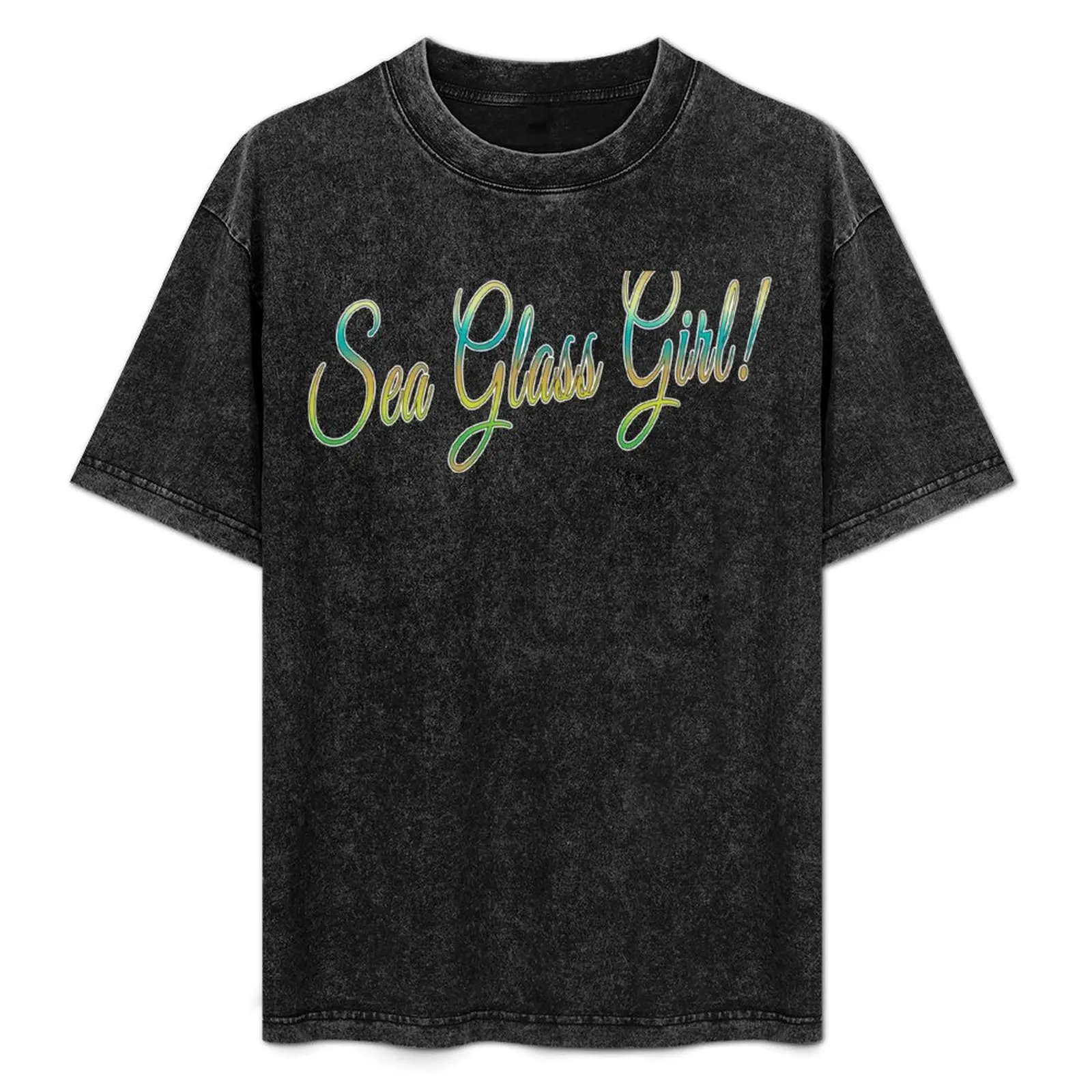 

Sea Glass Girl T-Shirt Large Size Casual Short Sleeve Top