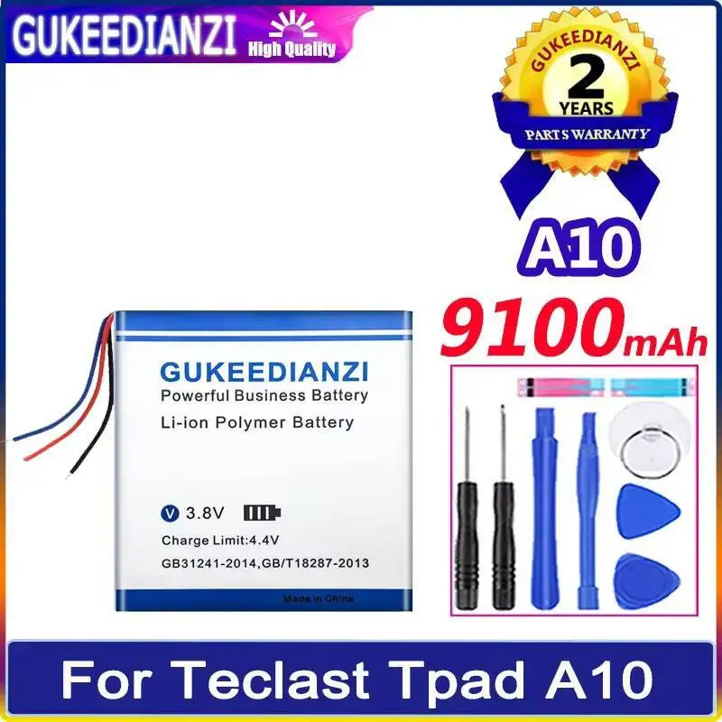 

High-Efficiency For Teclast Tpad A10 A10T A10S T10 T20 T30 T13 T15 M2 Laptop Battery 9100Mah