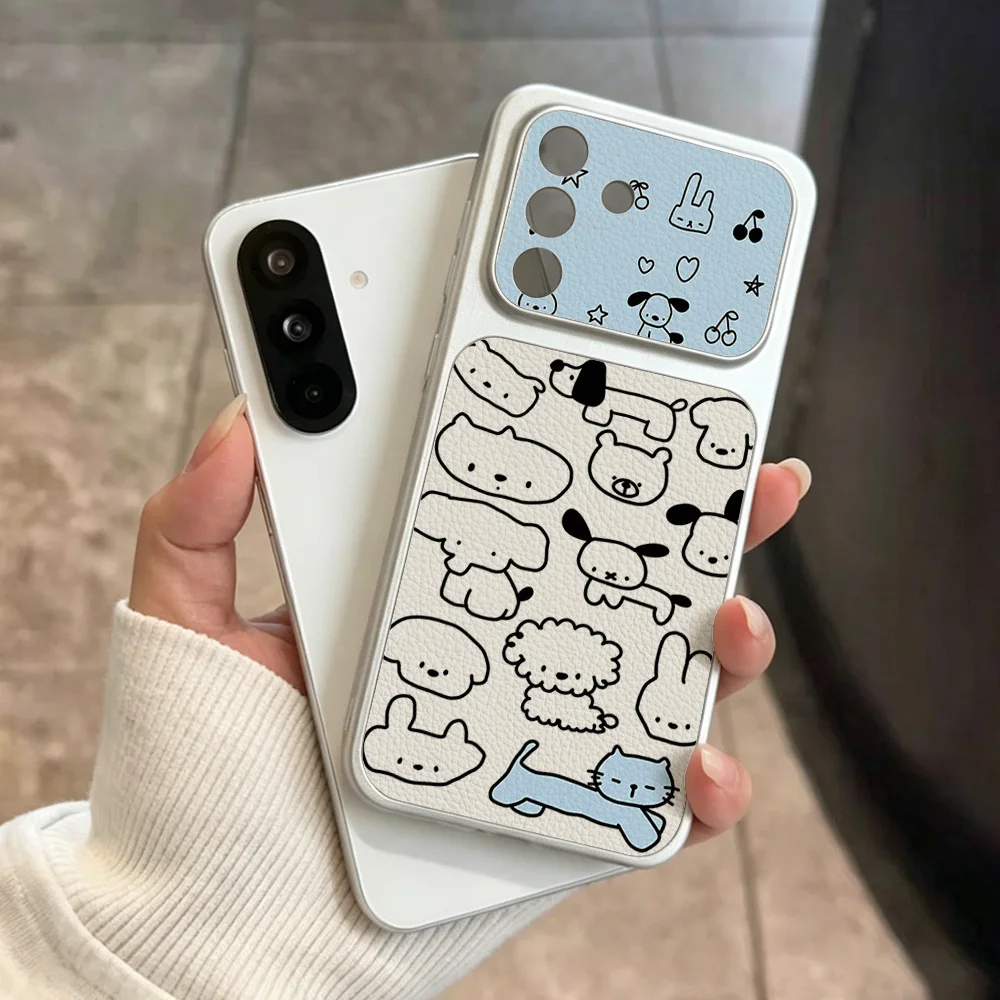 Graffiti Animal Patterns Phone Case For Samsung A37 A57 A56 A27 A36 A17 A26 A07 S25 S26 Ultra With Lanyard Soft Silicone Cover
