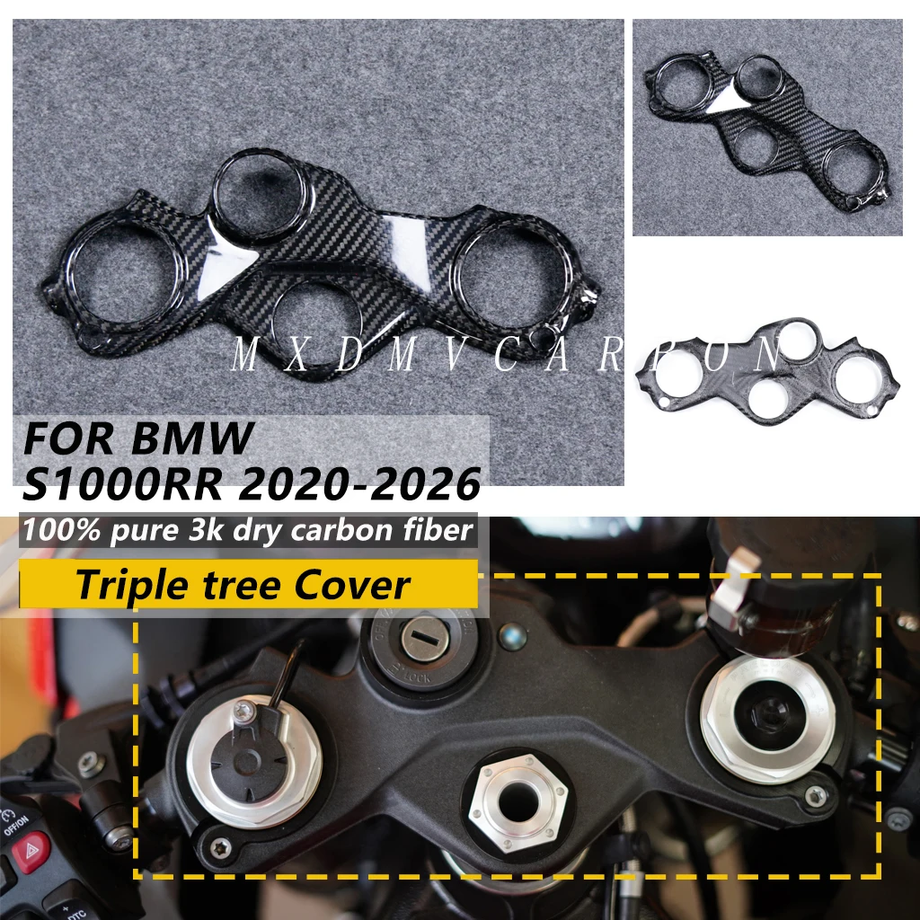 

For BMW S1000RR S1000 RR 2026 2025 2024 2023 2020 2021 2020 Motorcycle Parts 3K Dry Carbon Fiber Triple tree Cover Fairing Kit