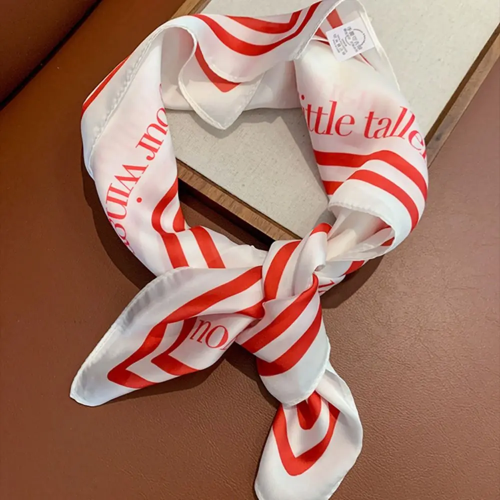 

Elegant Sweet Y2k Print Turban All-match Bow Printed Headscarf Headband Neckchief Small Square Scarf Beach