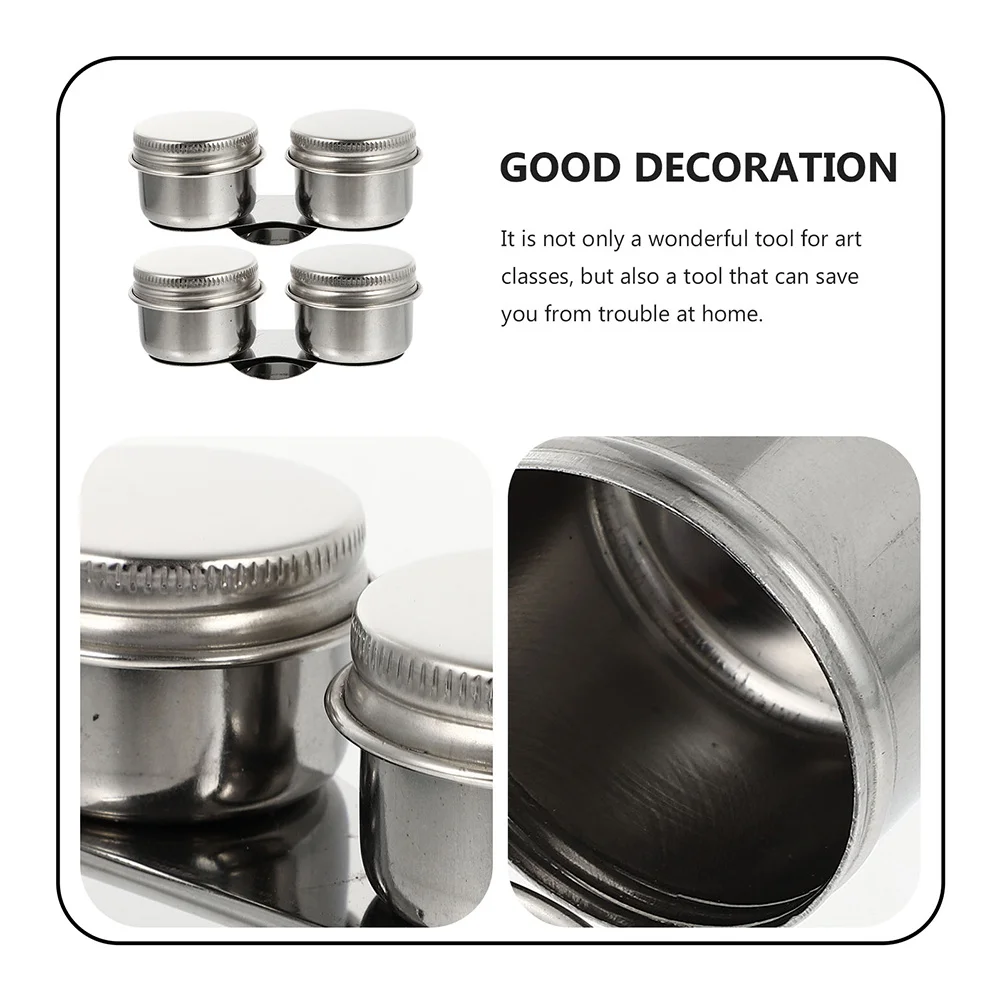 2 قطعة فرشاة من الفولاذ المقاوم للصدأ غسل الأواني النفط الطلاء غسل برميل اللوحة حاوية القلم الفنان فرشاة غسالة تنظيف وعاء مع غطاء #3