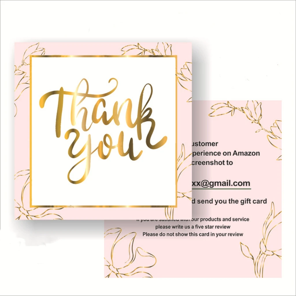 

Customized Paper Gift Cards wit h Gold Foil Thick Double Sides Color Card Printing Logo Luxury Card for Business Promotional