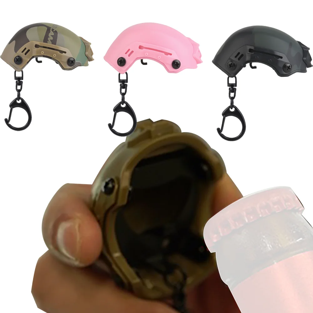 Mini MK Kask Anahtarlık Yürüyüş Kamp şişe kapağı açacağı Decrowner Kukla Kask Şekilli Oyuncak Dekorasyon Hediye dış ortam aracı