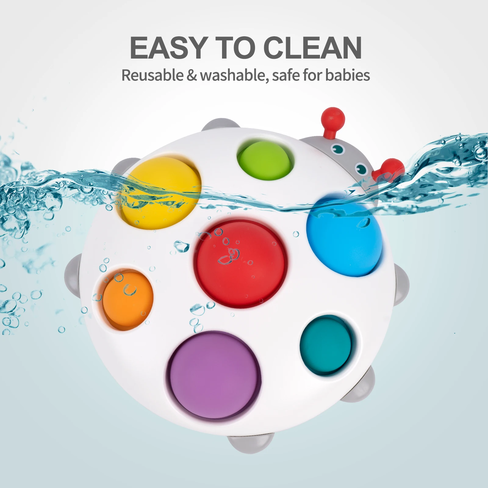 어린이 손가락 누르기 장난감 스퀴즈 푸시 팝 장난감 교육 집중 훈련 피젯 장난감 유아 몬테소리 다채로운 감각 장난감