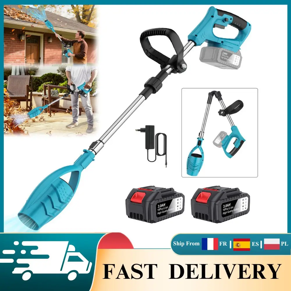 Souffleur à feuilles sans fil 32000 tr/min, dépoussiéreur électrique avec perche télescopique pour feuilles de jardin, neige, atelier, poussière et nettoyage de voitures