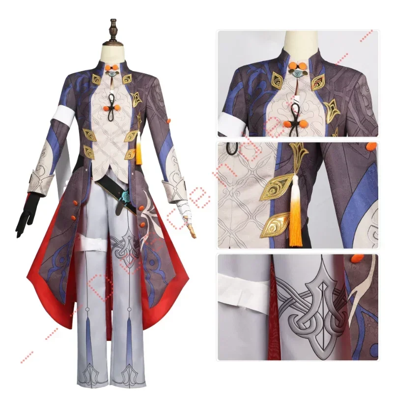 Honkai Star Rail Cosplay Costume pour hommes, perruque de lame, uniforme de jeu, boucles d'oreilles Stellaron, chasseurs Astral Express, accessoires de fête d'Halloween