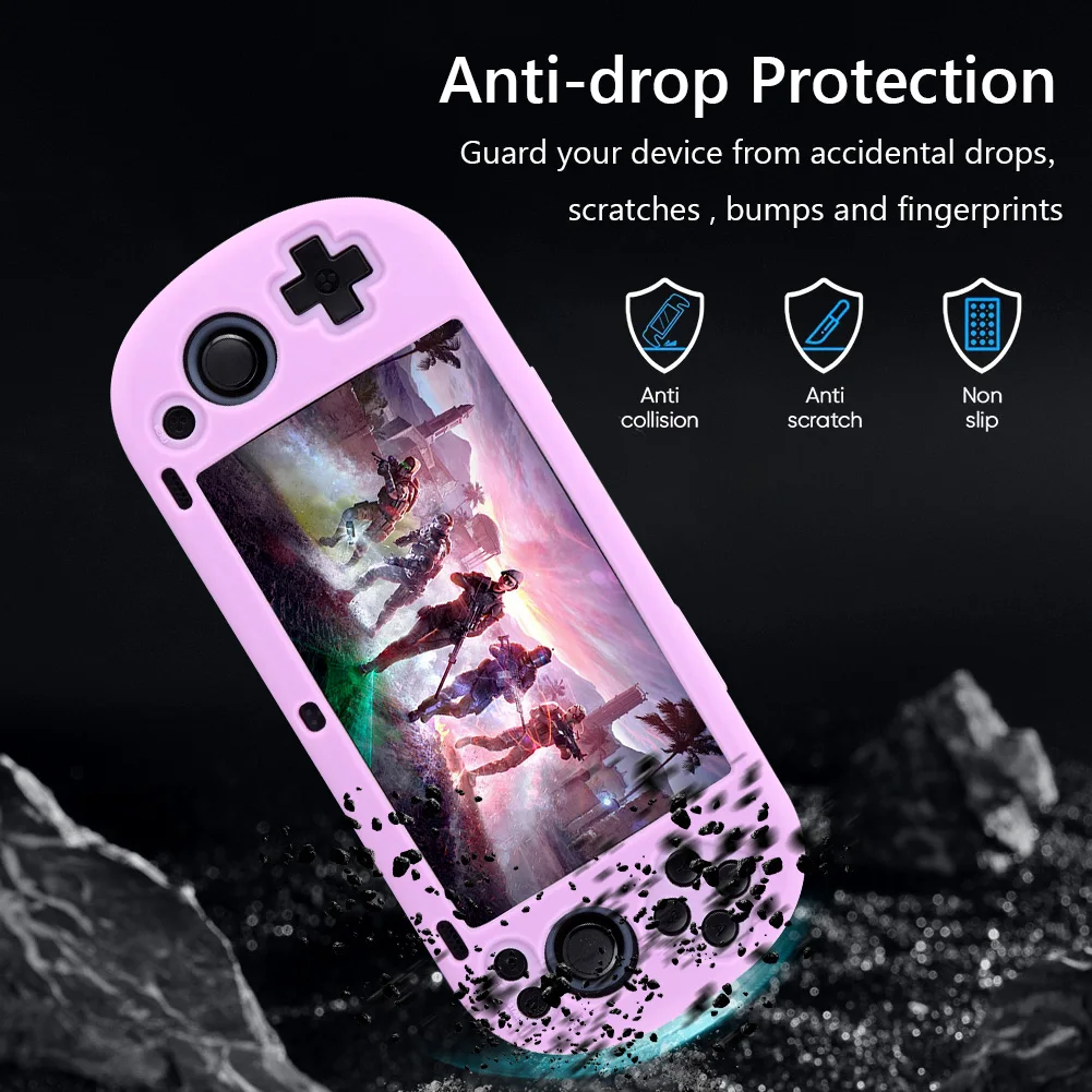 Silicone Protective Case For Trimui Smart Pro Gaming Console Protective Cover Shockproof Soft Skin Cover Case with Lanyard