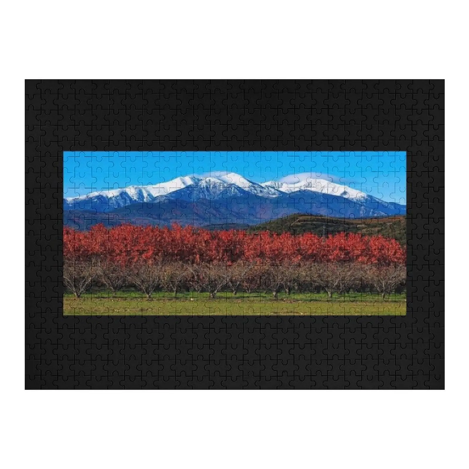 

Canigou and flowering trees Jigsaw Puzzle Custom Personalized Gift Married Customized Gifts For Kids Puzzle